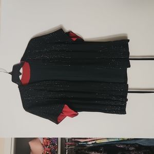 Vintage jacket - Black beaded with red accent.